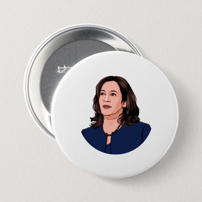 SUPERHERO KAMALA HARRIS KNAPP (Framsida & baksida)