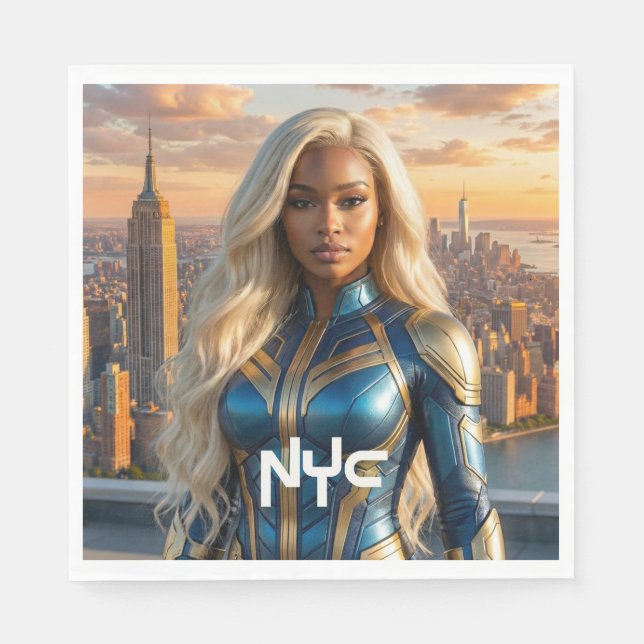 SUPERHERO - NEW YORK PAPPERSSERVETT (Framsidan)