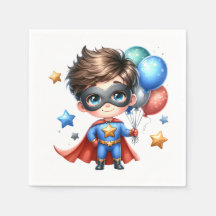 Superhero Paper Napkins | Kids Birthday Party Napk