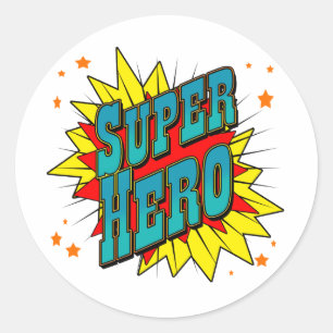 SuperHero Runt Klistermärke