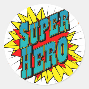 SuperHero Runt Klistermärke