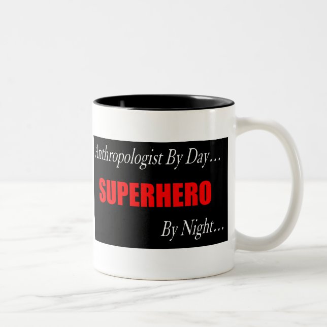Superheroantropologmugg Två-Tonad Mugg (Höger)