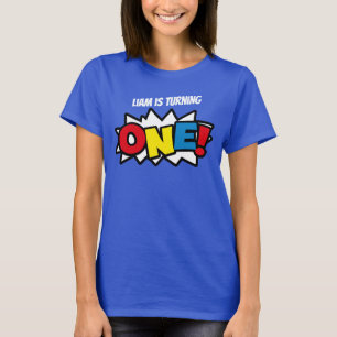 SuperheroblåttT-tröja, födelsedagdräkt T Shirt