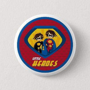 Superheroen knäppas emblem knapp