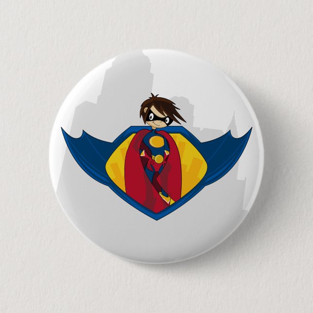 Superheroen knäppas emblem knapp (Framsida)