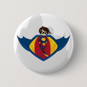 Superheroen knäppas emblem knapp