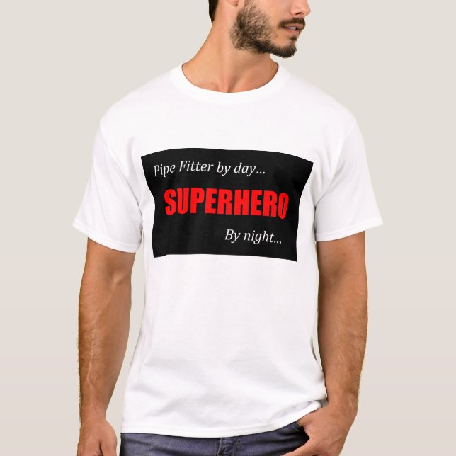 Superheroen leda i rör fitteren t shirt (Framsida)