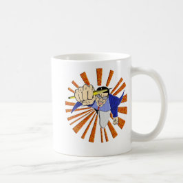 Superheroen med ritar kaffemugg