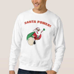 Superheroen svart Santa driver skjortan Långärmad Tröja