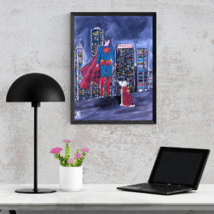 Superheroes Best Friend Painting av Alfred Fox Canvastryck