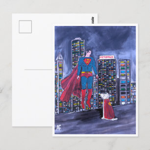 Superheroes Best Friend Painting av Alfred Fox Vykort