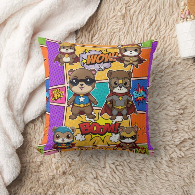 Superheroes Kawaii Gopher Prints Kudde (Filt)