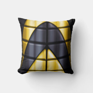 Superheroes - svart och gult kudde