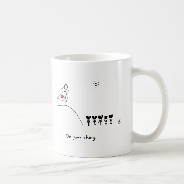 Superherohjärta vid HeartsAndAll Kaffemugg (Höger)