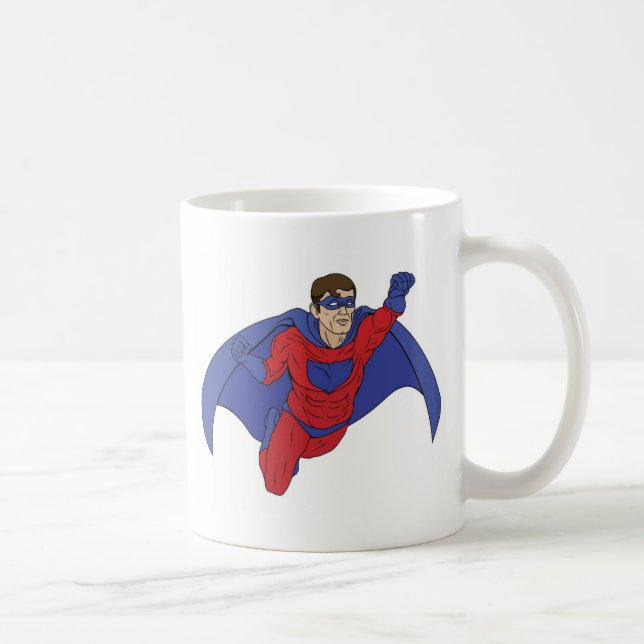 Superheroillustration Kaffemugg (Höger)