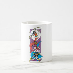 Superheroiner i aktion kaffemugg