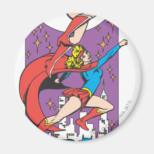Superheroiner i aktion magnet