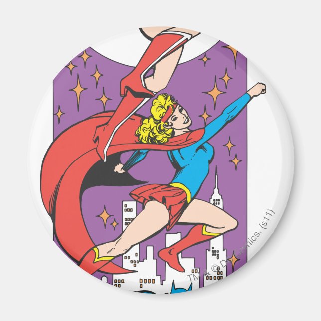 Superheroiner i aktion magnet (Framsidan)