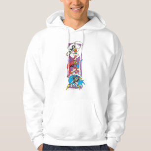 Superheroiner i aktion sweatshirt med luva