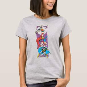 Superheroiner i aktion tee shirt