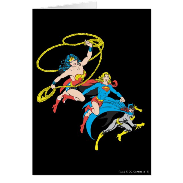 Superheroinläder Hälsningskort (Framsidan)