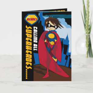 Superheropartyinbjudan Inbjudan