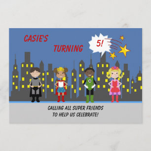 Superheropartyinbjudningar Inbjudningar