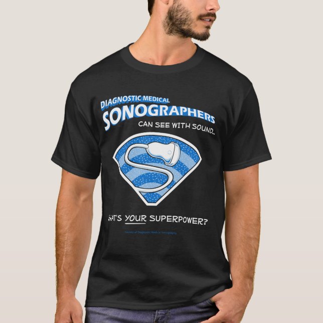 SuperheroSonographer manar skjorta T Shirt (Framsida)