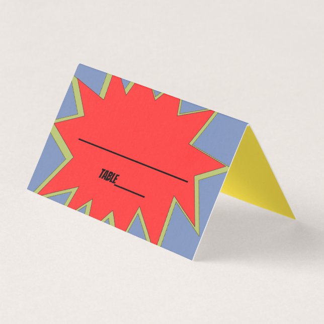 Superheroställekort Visitkort (Framsida)