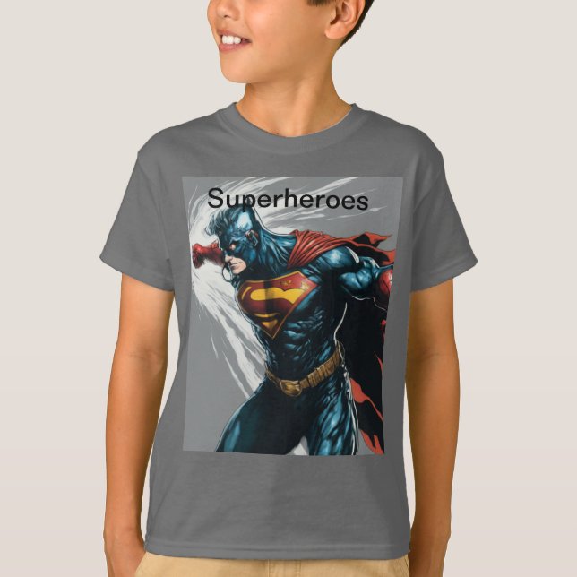 Superhjältar barn t-shirt (Framsida)