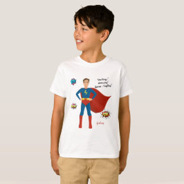 Superhjälte Anpassningsbar Foto Birthday Boy's T Shirt