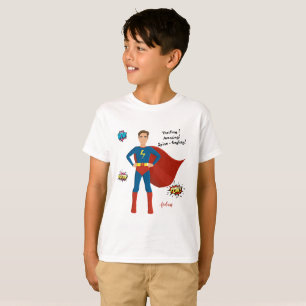 Superhjälte Anpassningsbar Foto Birthday Boy's T Shirt