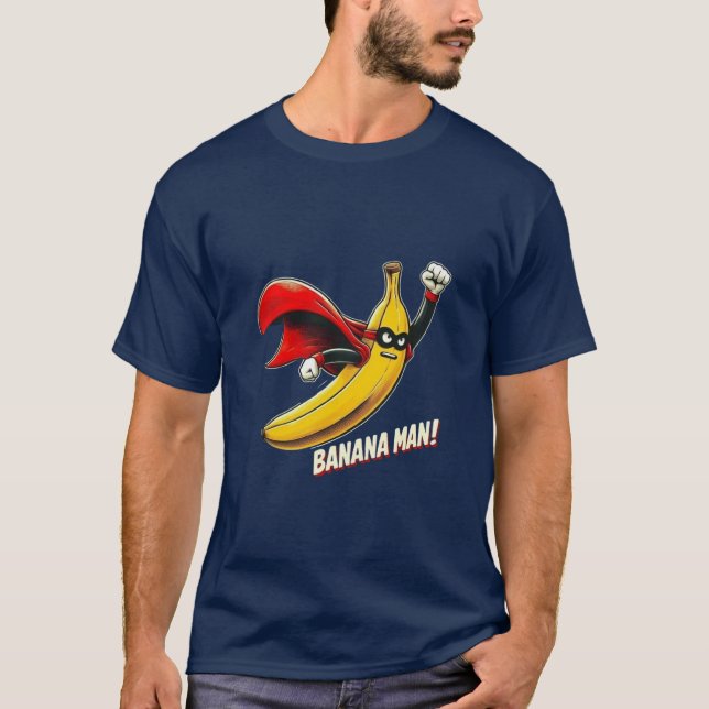 Superhjälte Banana Man T-Shirt (Framsida)