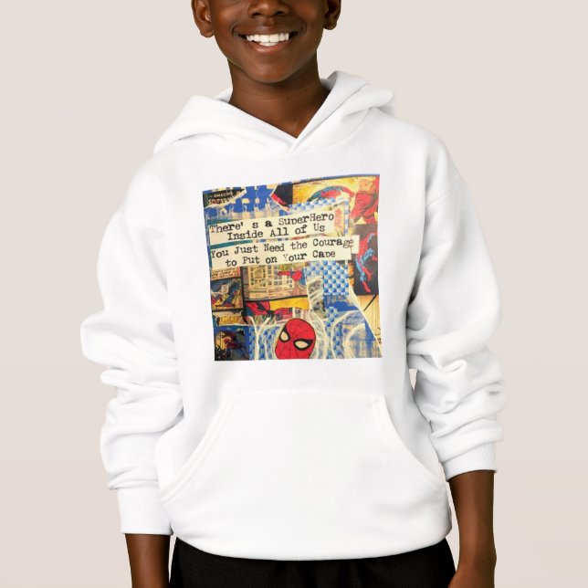 Superhjälte Barn Hooded Sweatshirt T Shirt (Framsida)