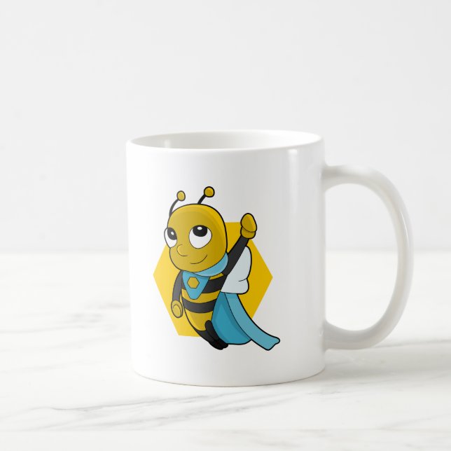 Superhjälte, bikaffe i tecknad mugg (Höger)