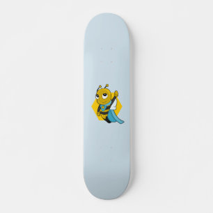 Superhjälte bin tecknad skateboard