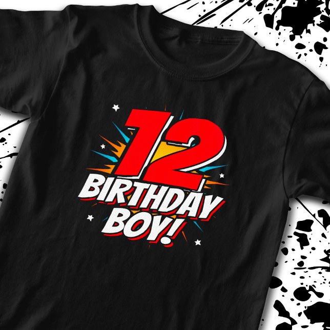 Superhjälte Birthday - 12 Year Old - 12:e Birthday T Shirt (Skapare uppladdad)
