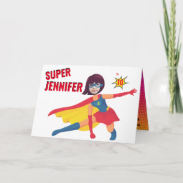Superhjälte Birthday Fantastisk Fantastisk Gift Ca Kort