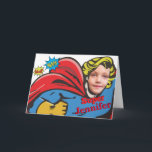 Superhjälte Birthday Girl Tecknad ⚡ Speciell Kid Kort<br><div class="desc">Barnsuperhjälten. Superassistance Girl Birthday. Superassistance Girl Birthday. Anpassa om du enkelt vill ändra ansikte och namn. Whimzazzical-barnhjälten Female superhjälten Barns Anpassningsbar Superhjälte Birthday Girl Tecknad Speciell Kid Gör ditt barns födelsedag verkligt TOPPEN med det här tecknad-stil-födelsedagskortet! 💥 med en djärv, färglös superhjältedesign blir vårt kort perfekt för unga tecknad bok...</div>