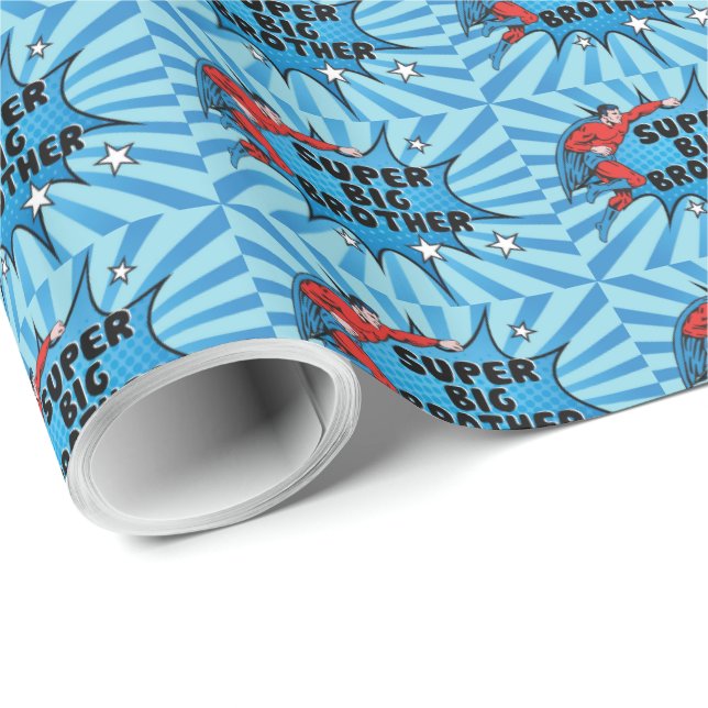 Superhjälte blir en storebror presentpapper (Rullad Hörn)