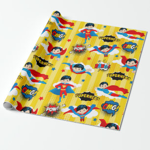 Superhjälte Boy Birthday Presentpapper