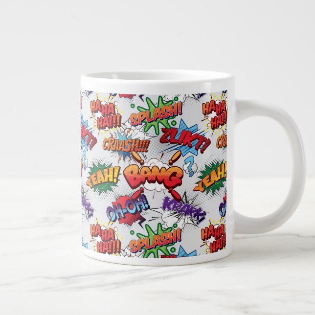 Superhjälte Bubble Mönster Jumbo Mugg (Höger)