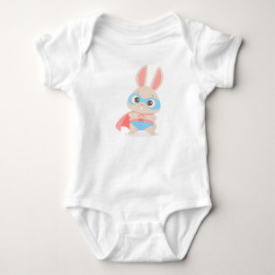 Superhjälte Bunny Rabbit Baby Sleeper Bodykostydrä T Shirt