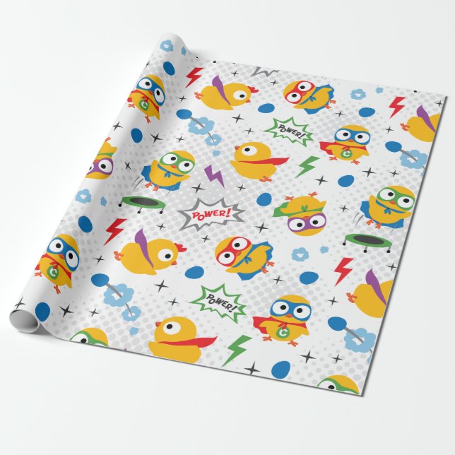 Superhjälte Chicken Presentpapper (Utrullad)