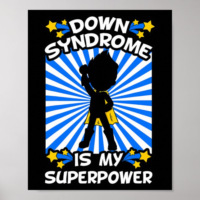 Superhjälte Downs syndrom Medvetenhet Kromosom Sup Poster (Framsidan)