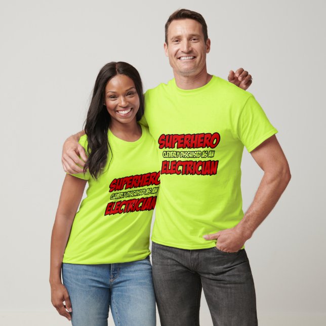 Superhjälte...Elektriker T-shirt (Unisex)