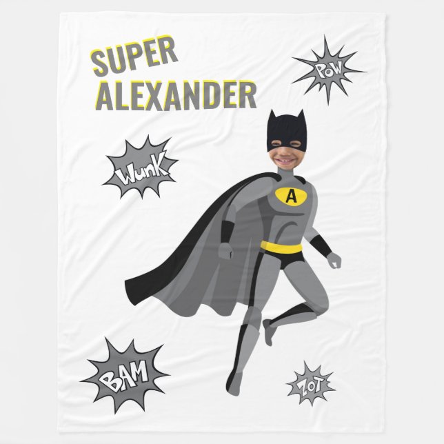 Superhjälte Fantastisk Unique Boy Fabulous Birthda Fleecefilt (Framsidan)