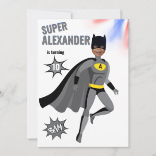 Superhjälte Fantastisk Unique Boy Fabulous Birthda Inbjudningar