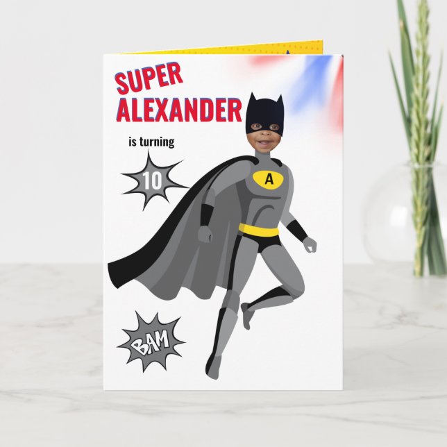 Superhjälte Fantastisk Unique Boy Fabulous Birthda Kort (Framsida)