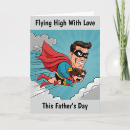 Superhjälte Far Personlig Fars dag Kort